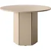 SELSEY Table ronde - HEXA - 110 cm - Cappuccino