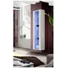 AC-DÉCO Vitrine colonne - fly 41 - led - l 40 cm x p 29 cm x h 170 cm - blanc