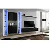 Meuble TV Mural Design "Switch XVI" 330cm Noir & Blanc