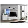 ASM Ensemble Meuble Tv Mural - Switch Xv - 250 Cm X 150 Cm X 40 Cm - Blanc