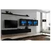 Paris Prix Meuble TV Mural Design "Switch XVII" 340cm Noir