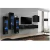 Paris Prix Meuble TV Mural Design "Switch XIII" 330cm Noir