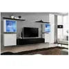 Paris Prix Meuble TV Mural Design "Switch XIV" 320cm Noir & Blanc