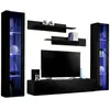 PRICE FACTORY Meuble tv mural design fly ii 260cm noir