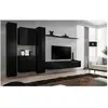 ASM Ensemble Meuble Tv Mural - Switch Vi - 330 Cm X 180 Cm X 40 Cm - Noir