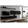 Ensemble meuble TV mural - Switch VII - 340 cm x 150 cm x 40 cm - Noir