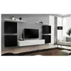 Meuble TV Mural Design "Switch IV" 320cm Noir & Blanc
