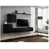 Ensemble meuble TV mural - Switch V - 250 cm x 150 cm x 40 cm - Noir