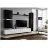Paris Prix Meuble TV Mural Design "Switch VIII" 280cm Noir & Blanc
