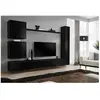 Meuble TV Mural Design "Switch VIII" 280cm Noir