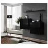 Lot de 2 Blocs & Etagère Switch SBI 130cm Noir