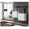 Lot de 2 Blocs & Etagère Switch SBI 130cm Blanc & Noir