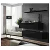 Ensemble meuble TV mural Switch SB II - Noir - 130 cm x 110 cm x 30 cm
