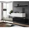 Lot de 2 Bancs Muraux & Etagère Switch SBII 130cm Blanc & Noir