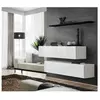 Ensemble TV - Blanc - 3 éléments - Porte abattante - Rangement
