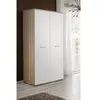 Armoire-penderie - DINO - 90 cm x 191 cm x 55 cm - Chêne et blanc