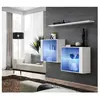 Paris Prix Lot de 2 Vitrines Murales & Etagère Switch SBIII 130cm Blanc