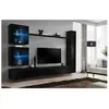 Meuble TV Mural Design "Switch XVIII" 280cm Noir