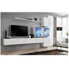 Meuble TV Mural Design "Switch XIX" 310cm Blanc