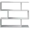 PEGANE Bibliothèque étagère basse coloris Blanc - longueur 110 x Hauteur 97 x Profondeur 25 cm