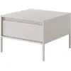 Selsey falsetto - table basse - 68x68 cm - avec tiroir et façade fraisée - beige
