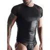 REGNES FETISH PLANET Tee-Shirt Wetlook Manches Résilles