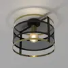 Luminex Plafonnier Lavinia, anneaux dorés, à une lampe