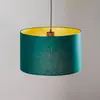 Luminex Suspension Soho cylindre, 1 lampe Ø 40 cm verte/or