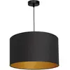 Luminex Suspension Soho cylindre, 1 lampe 40 cm noire/or