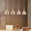 Luminex Suspension Noak, blanc/bois naturel, 4 lampes long