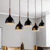 Luminex Suspension Nanu avec bois longue à 5 lampes noire