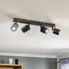 Luminex Spot pour plafond Modo en métal, noir à 4 lampes