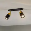 Luminex Spot pour plafond Reno, à 2 lampes, noir/doré