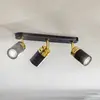 Luminex Spot pour plafond Reno, à 3 lampes, noir/doré