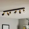 Luminex Spot pour plafond Reno, à 6 lampes, noir/doré