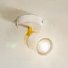 Luminex Plafonnier à spot Rondo blanc/doré, à une lampe