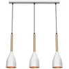 Luminex Suspension Muza à 3 lampes, blanche/dorée