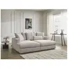Canape droit fixe beige 3 pl BOBOCHIC X CONFORAMA SIMEON