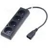 Bloc d'alimentation 4 Connecteur Schuko A C14 Macho Wn217-3/07/0.3bk-4