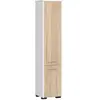 Colonne de salle de bain AKORD FIN blanche 30cm (2 portes) Chêne Sonom...