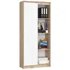 Bibliothèque de bureau - AKORD - R80 - Chêne Sonoma - 8 étagères - 80x35x180 cm