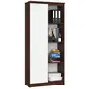 Bibliothèque de bureau AKORD R80 Wengé 80 cm 1 porte façade Blanche 8 ...