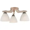 Lamkur Plafonnier Haro, hêtre blanc/blanc, 3 lampes