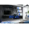 Paris Prix Ensemble Meuble TV Design "Switch XXIV" 250cm Noir & Blanc