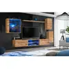 AC-DÉCO Ensemble Meuble Tv Mural Switch Xxiii - L 250 X P 40 X H 140 Cm - Marron