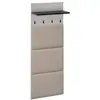 Aménagement dressing rembourré hugo 157cm gris & noir