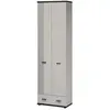 Armoire 2 portes & 1 tiroir hugo 60cm gris & noir