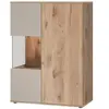 Meuble de rangement bas rainuré catalina 120cm naturel