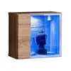 AC-DÉCO ASM Vitrine Suspendue Switch Ww 5 - L 30 X P 30 X H 30 Cm - Marron