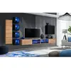 Paris Prix Ensemble Meuble TV "Switch XXVI" 320cm Naturel & Noir